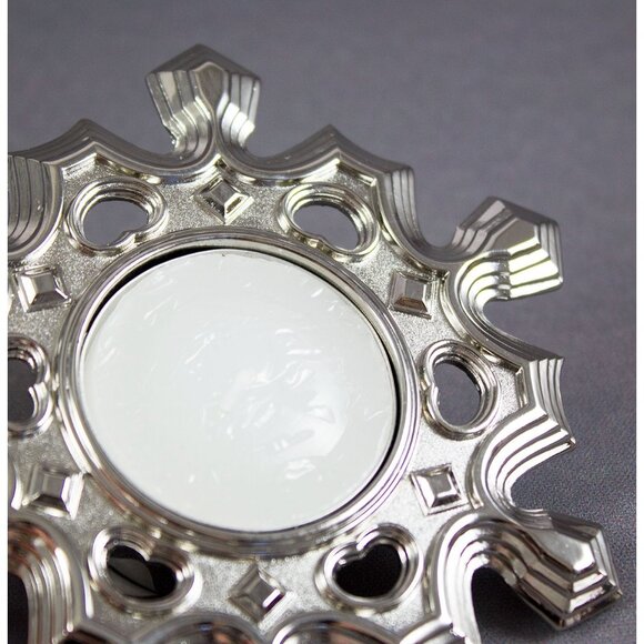 Lenox Silverplated Snowflake Votive Candle Holder Set of 2 American By Design - Picture 3 of 10